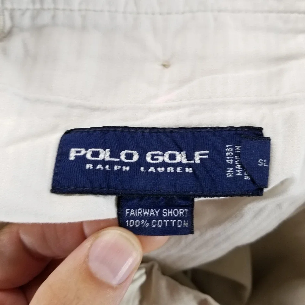 Polo Golf Ralph Lauren‎ Shorts Mens 35 Beige Fairway Pleated Chino 8